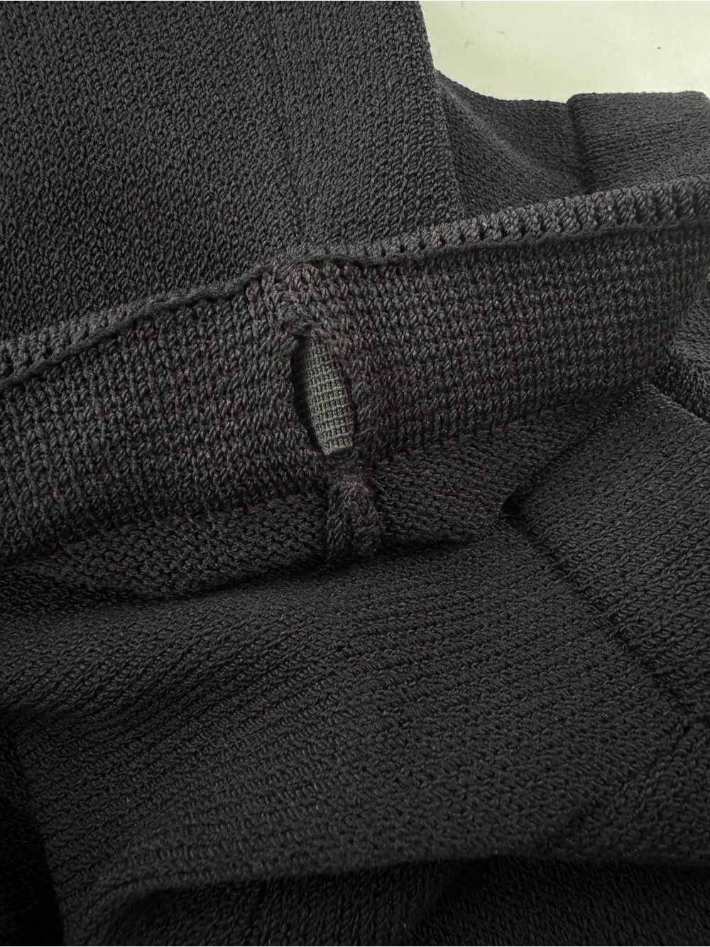 St. John Santana Knit Pull-On High Waist Wide Leg Pants Black - Picture 7 of 8
